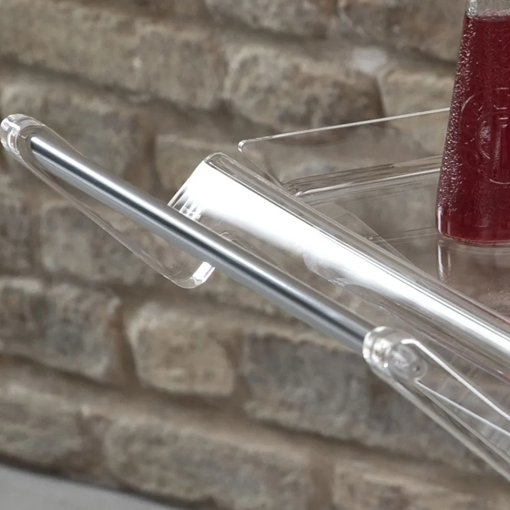 Viadurini Living Küchenzubehör-Faltbarer Servierwagen aus transparentem Acrylglas mit 2 Tabletts - Aristocles
