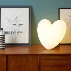 SLIDE Design Tischlampen-Farbige herzförmige Tischlampe Love, hergestellt in Italien