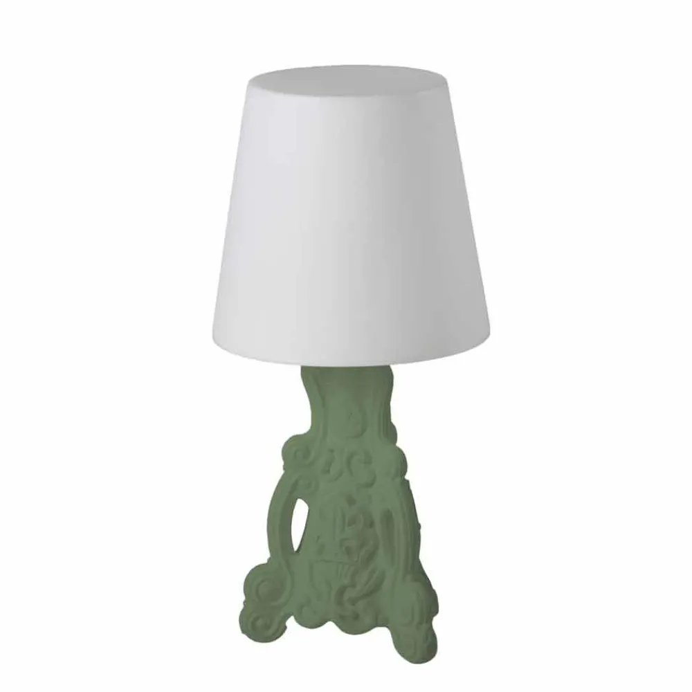 SLIDE Shabby Chic Tischlampen-Farbige Tischleuchte Lady of Love in modernem Design