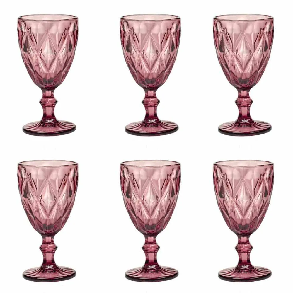 Viadurini Kitchen Gläser Set-Farbige Weingläser in modernem Designglas 12 Stück - Timon