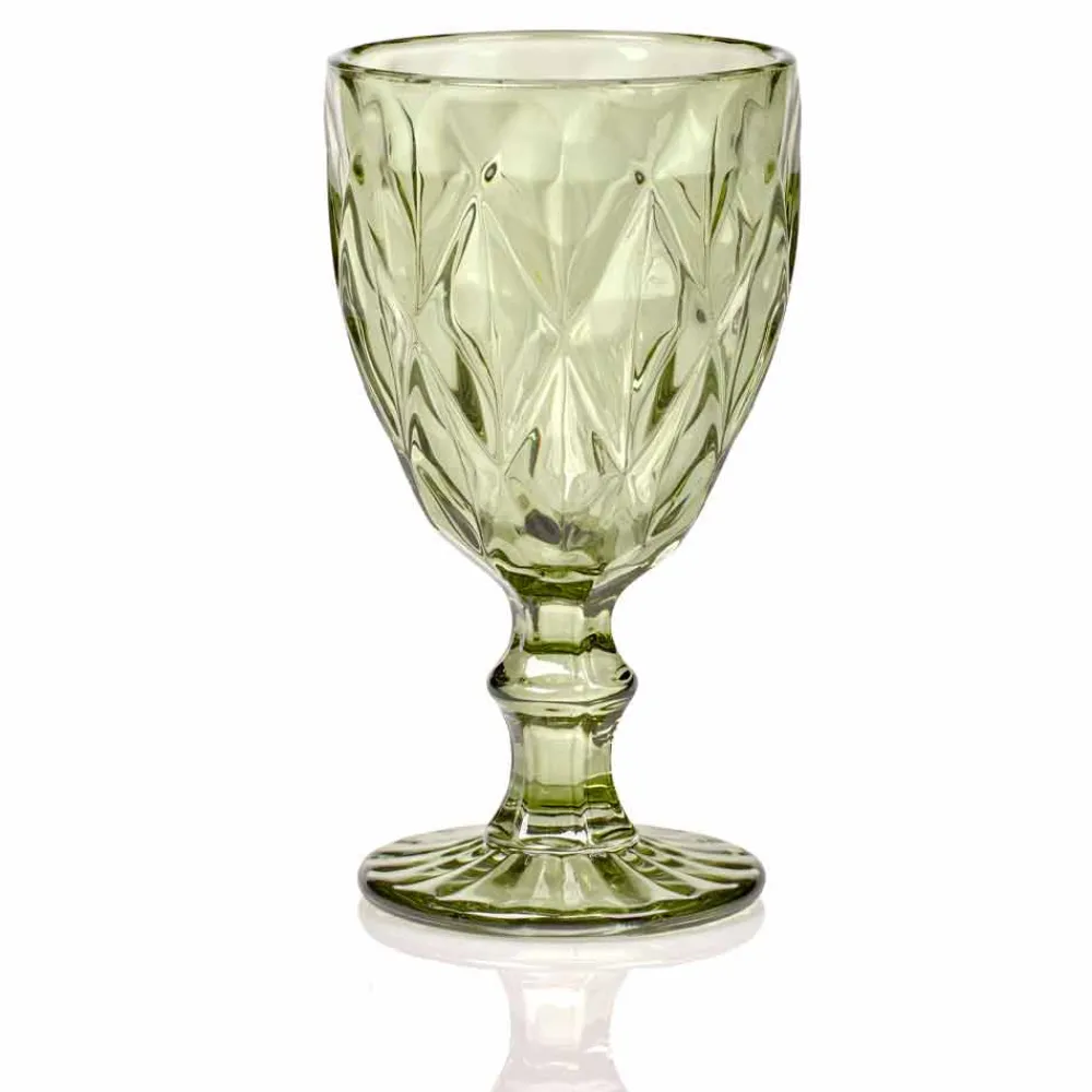 Viadurini Kitchen Gläser Set-Farbige Weingläser in modernem Designglas 12 Stück - Timon