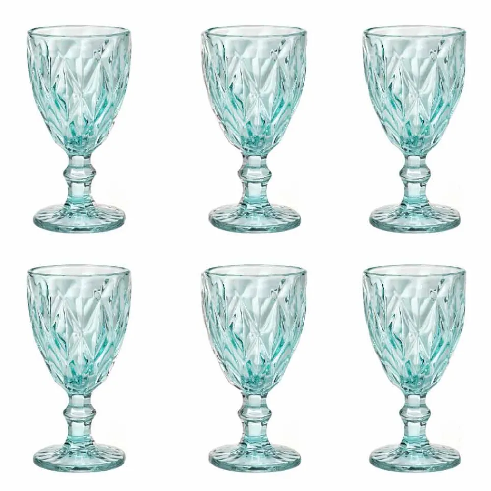 Viadurini Kitchen Gläser Set-Farbige Weingläser in modernem Designglas 12 Stück - Timon
