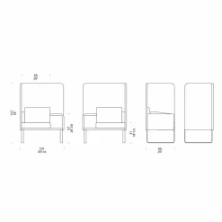 Viadurini Living Moderne Sessel-Farbiger, isolierter, gepolsterter Sessel mit Tablet und Ablagefach - Mise
