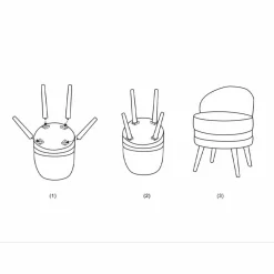 Viadurini Living Moderne Sessel-Farbiger Mini-Sessel mit modernem Design aus Holz und Stoff - Koah