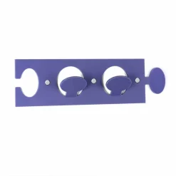 Viadurini Decor Wandgarderobe-Farbiger Plexiglas-Wandhalter mit 2 Haken 3 Stück - Fratack