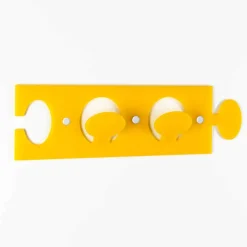 Viadurini Decor Wandgarderobe-Farbiger Plexiglas-Wandhalter mit 2 Haken 3 Stück - Fratack