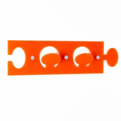 Viadurini Decor Wandgarderobe-Farbiger Plexiglas-Wandhalter mit 2 Haken 3 Stück - Fratack