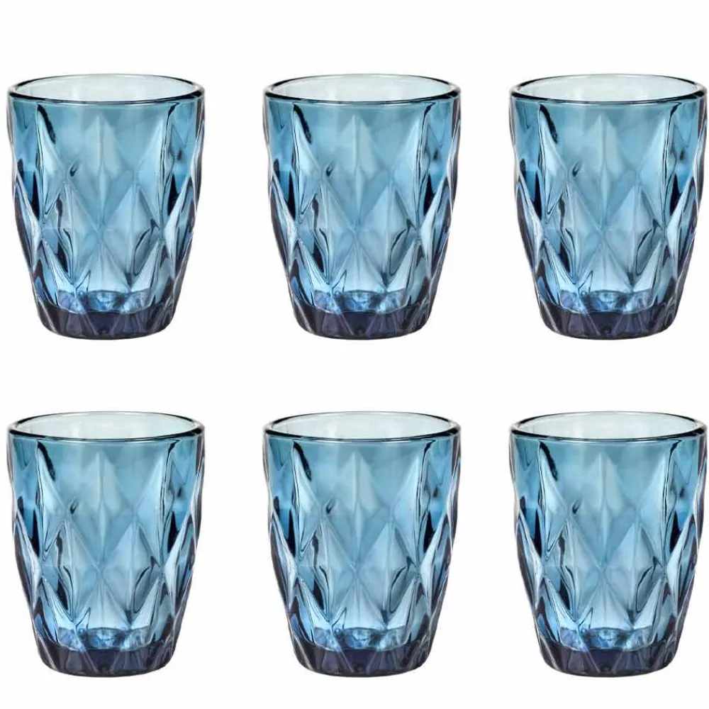 Viadurini Kitchen Gläser Set-Farbiges Glas Wassergläser Set 12 Stück Modernes Design - Timon