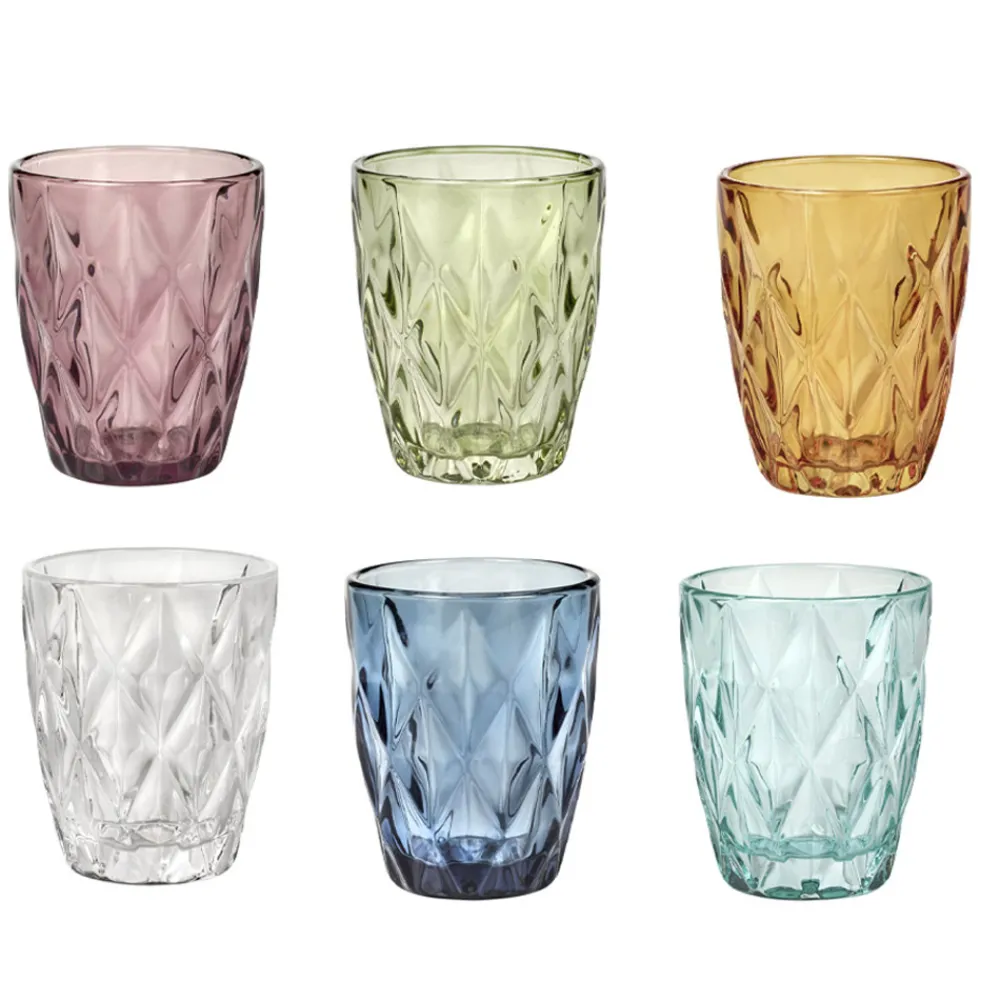 Viadurini Kitchen Gläser Set-Farbiges Glas Wassergläser Set 12 Stück Modernes Design - Timon