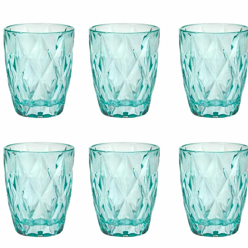 Viadurini Kitchen Gläser Set-Farbiges Glas Wassergläser Set 12 Stück Modernes Design - Timon