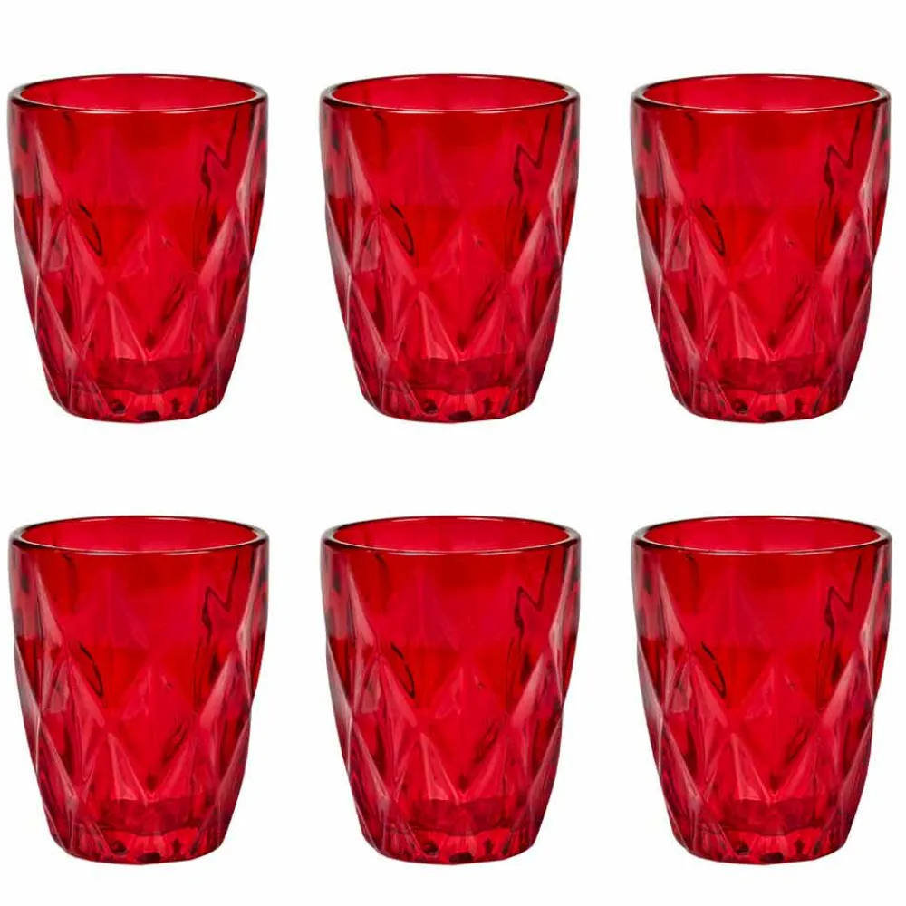 Viadurini Kitchen Gläser Set-Farbiges Glas Wassergläser Set 12 Stück Modernes Design - Timon