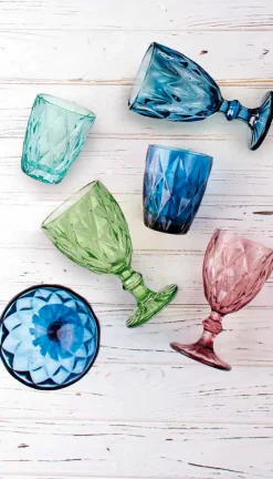 Viadurini Kitchen Gläser Set-Farbiges Glas Wassergläser Set 12 Stück Modernes Design - Timon