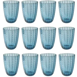 Viadurini Kitchen Gläser Set-Farbiges Glas Wassergläser Service mit Polka Dots 12 Stück - Botswana