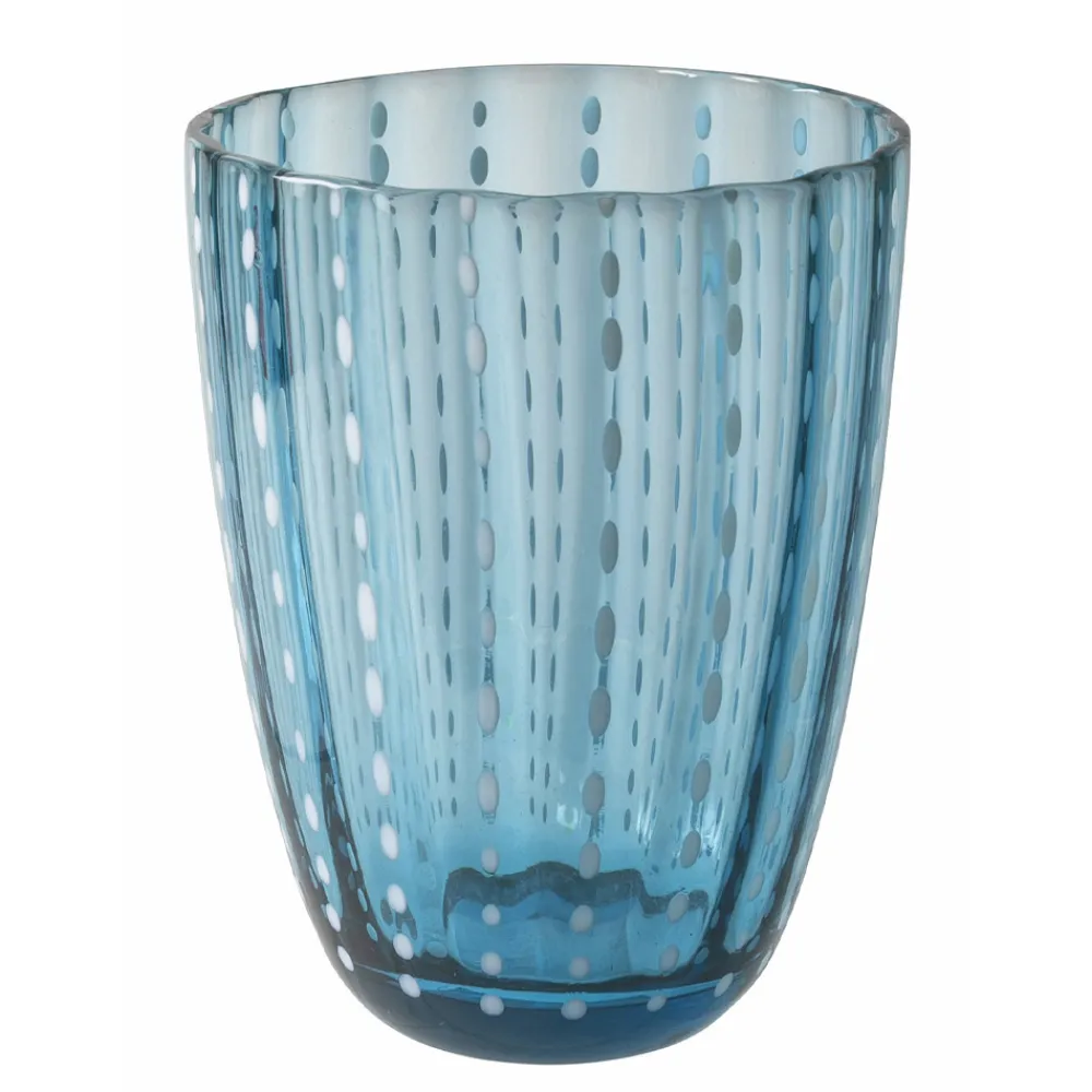 Viadurini Kitchen Gläser Set-Farbiges Glas Wassergläser Service mit Polka Dots 12 Stück - Botswana