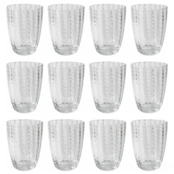 Viadurini Kitchen Gläser Set-Farbiges Glas Wassergläser Service mit Polka Dots 12 Stück - Botswana