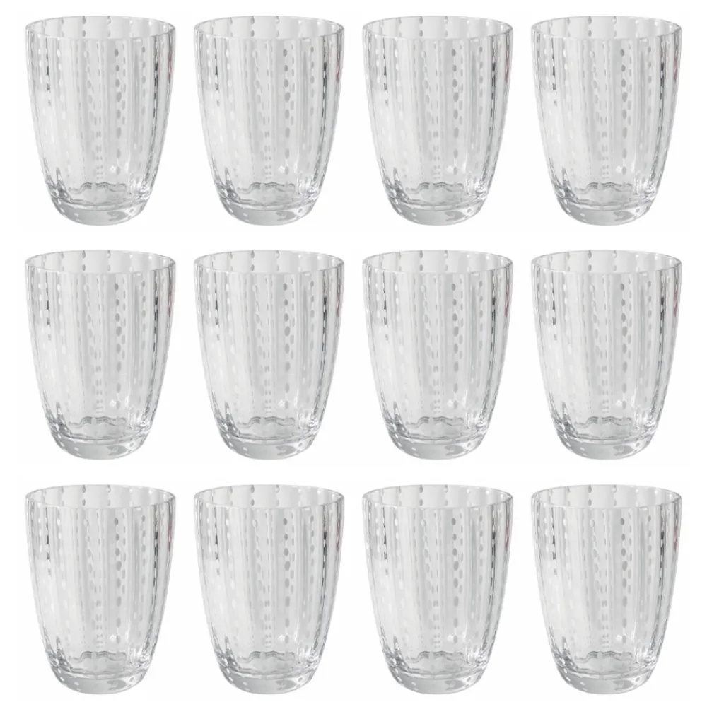 Viadurini Kitchen Gläser Set-Farbiges Glas Wassergläser Service mit Polka Dots 12 Stück - Botswana