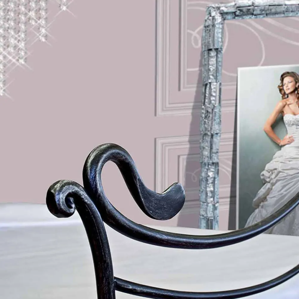 Viadurini Night Design Maßgeschneiderte Möbel|Schmiedeeisen Queen Size Bett-Febo Jugen Queen Size Bett aus Schmiedeeisen in Design