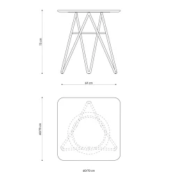 Viadurini Living Esstische-Feiner Esstisch mit quadratischer Platte aus HPL Made in Italy - Dublin