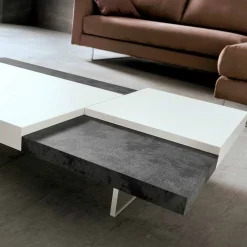 Viadurini Living Moderne Couchtische-Fenix Couchtisch mit transparenten Füßen Made in Italy - Justin