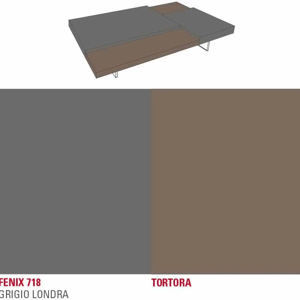 Viadurini Living Moderne Couchtische-Fenix Couchtisch mit transparenten Füßen Made in Italy - Justin