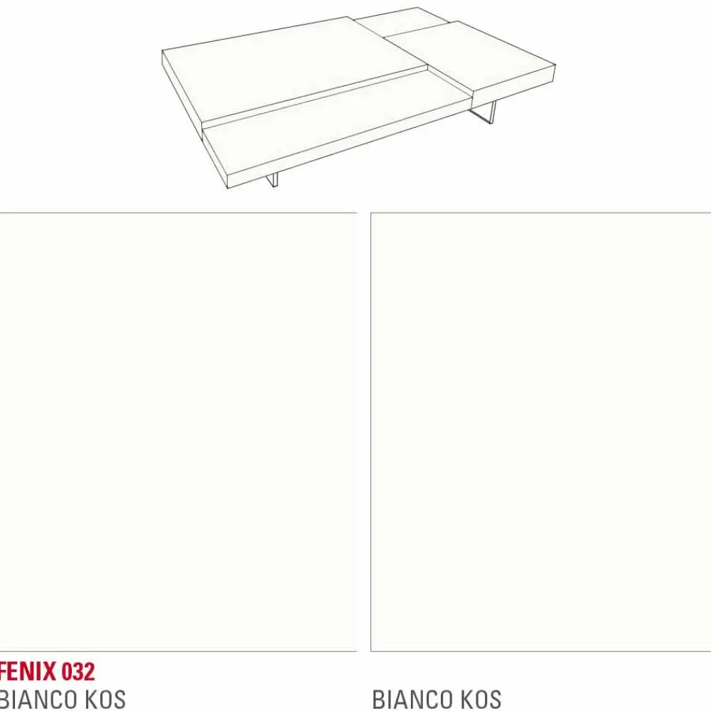 Viadurini Living Moderne Couchtische-Fenix Couchtisch mit transparenten Füßen Made in Italy - Justin