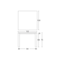 Viadurini in the Garden Gartentische Fest-Fester Außentisch aus HPL Alicante und Metallgestell Made in Italy - Carl