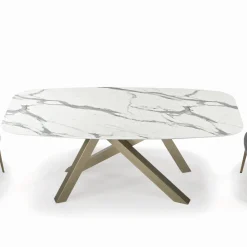 Viadurini Living Esstische-Fester Barrel-Tisch mit Laminatplatte, hergestellt in Italien – Settimmio