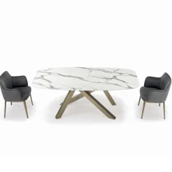 Viadurini Living Esstische-Fester Barrel-Tisch mit Laminatplatte, hergestellt in Italien – Settimmio