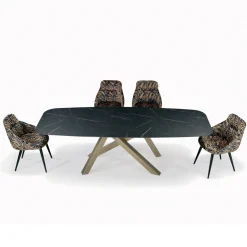 Viadurini Living Esstische-Fester Barrel-Tisch mit Laminatplatte, hergestellt in Italien – Settimmio