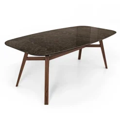 Viadurini Living Esstische-Fester Esstisch aus polierter Emperador-Keramik Made in Italy - North