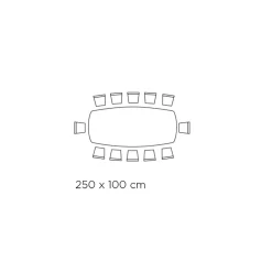 Viadurini Living Esstische-Fester Esstisch mit tonnenförmiger Platte aus Keramik, hergestellt in Italien – Gläser
