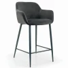 Viadurini Living Küchenhocker-Fester Hocker mit gepolstertem Sitz und Stahlgestell, hergestellt in Italien – Arona