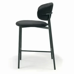 Viadurini Living Küchenhocker-Fester Hocker mit Sitz und Rückenlehne aus Samt, hergestellt in Italien – Cagliari