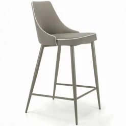 Viadurini Living Küchenhocker-Fester Hocker mit Stahlbeinen und gepolstertem Sitz, hergestellt in Italien – Genua