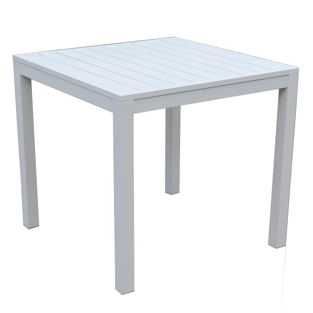 Viadurini in the Garden Gartentische Fest-Fester quadratischer Gartentisch aus Aluminium - Marker