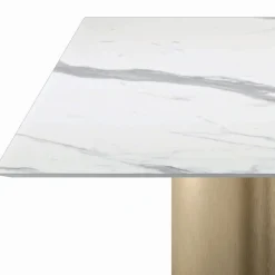 Viadurini Living Esstische-Fester quadratischer Tisch aus Laminat und Stahl, hergestellt in Italien – Schere