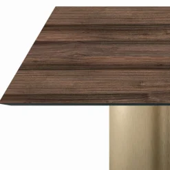 Viadurini Living Esstische-Fester quadratischer Tisch aus Laminat und Stahl, hergestellt in Italien – Schere