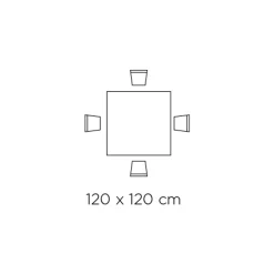 Viadurini Living Esstische-Fester quadratischer Tisch aus Laminat und Stahl, hergestellt in Italien – Schere