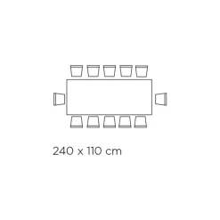 Viadurini Living Esstische-Fester rechteckiger Tisch aus extraklarem Glas und Esche, hergestellt in Italien – Norden