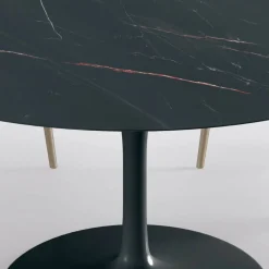 Viadurini Living Runde Tische-Fester runder Wohnzimmertisch aus Laminat und Aluminium, hergestellt in Italien – Dollars