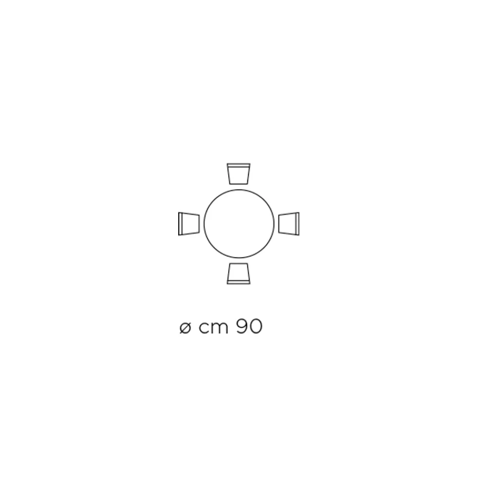 Viadurini Living Runde Tische-Fester runder Wohnzimmertisch aus Laminat und Aluminium, hergestellt in Italien – Dollars