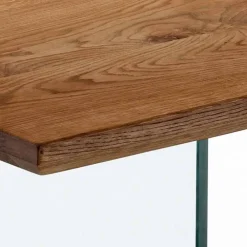 Viadurini Living Esstische-Fester Tisch aus Massivholz mit Tito Hartglasbeinen