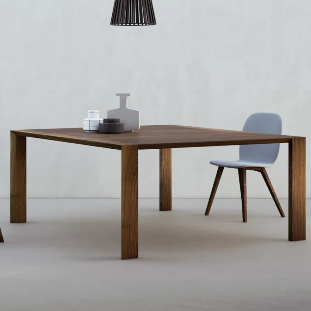 Viadurini Living Esstische Nach Mass|Esstische-Fester Tisch mit abgeschrägter Platte aus Canaletto-Walnuss, hergestellt in Italien – Caspian