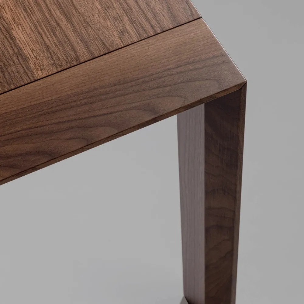Viadurini Living Esstische Nach Mass|Esstische-Fester Tisch mit abgeschrägter Platte aus Canaletto-Walnuss, hergestellt in Italien – Caspian