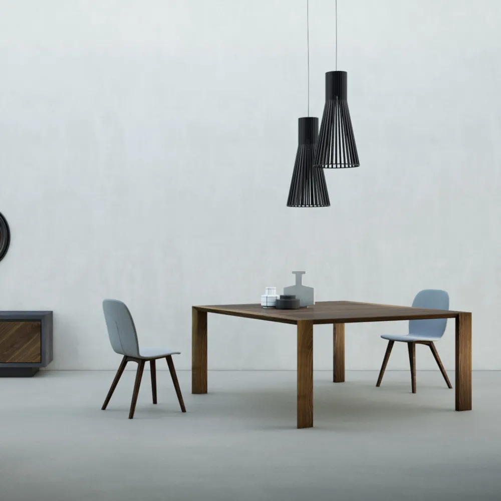 Viadurini Living Esstische Nach Mass|Esstische-Fester Tisch mit abgeschrägter Platte aus Canaletto-Walnuss, hergestellt in Italien – Caspian