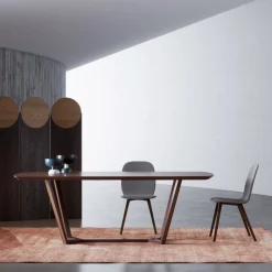 Viadurini Living Esstische Nach Mass|Esstische-Fester Tisch mit geformter Platte und Holzsockel, hergestellt in Italien – Digory