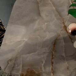 Viadurini Living Esstische-Fester Tisch mit tonnenförmiger Platte aus Keramik, hergestellt in Italien – Settimmio