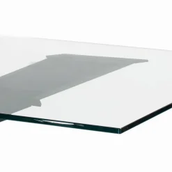 Viadurini Living Esstische-Fester Tisch mit umgekehrter Kante aus extraklarem Glas und Stahl, hergestellt in Italien – Grotta