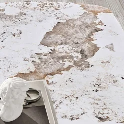 Viadurini Living Esstische-Fester Tisch 300x120 cm aus Metall und gesinterter Steinplatte - Valmira