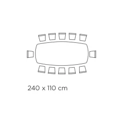 Viadurini Living Esstische-Fester tonnenförmiger Tisch aus Keramik und Eschenholz, hergestellt in Italien – Norden